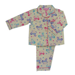 Carousel Print Flannel Pjs