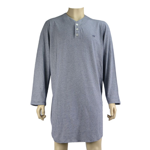 Striped Cotton Knit Nightshirt