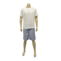 White Tee Short Set
