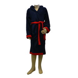 Navy Hooded Robe