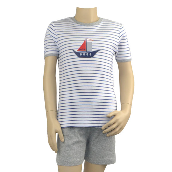 Blue Stripe Boat Pjs