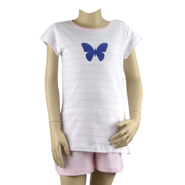 Pink Stripe Butterfly Pjs