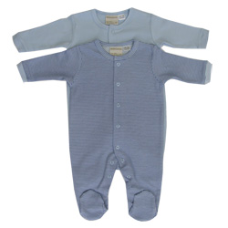 Blue Stripe Sleepsuit Set