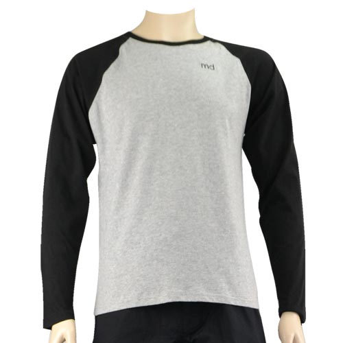 Grey Baseball Long Tee