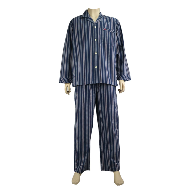 Grey Stripe Cotton Pjs