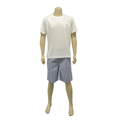 White Tee Short Set