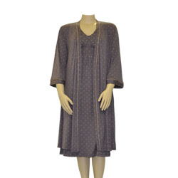 Charcoal Nightie and Robe Set