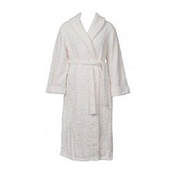White Embossed Robe