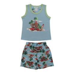 Hawaiian Print Tank Set