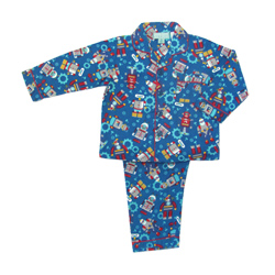 Robot Team Flannel Pjs