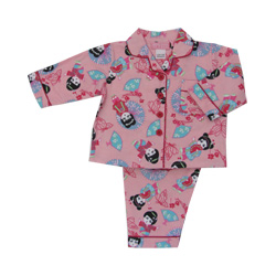 Oriental Girl Flannel Pjs