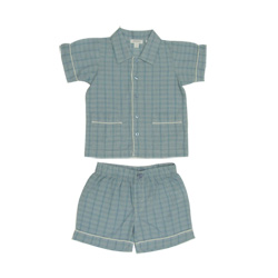 Blue Check Cotton Pjs