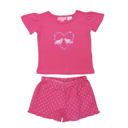 Raspberry Spot Short Set