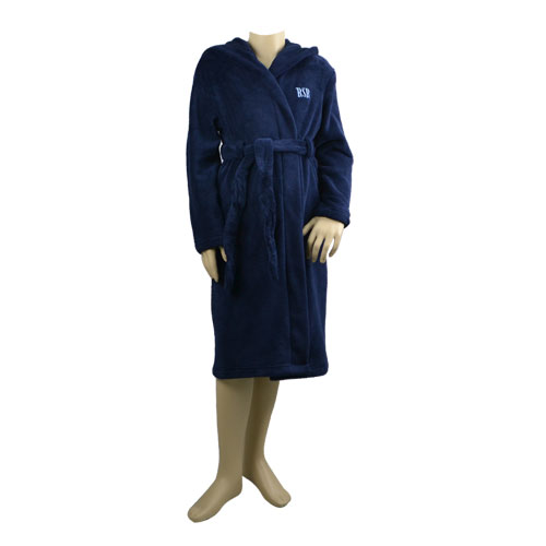 Navy Blue Hooded Robe