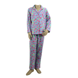 Hearts Motif Flannel Pjs